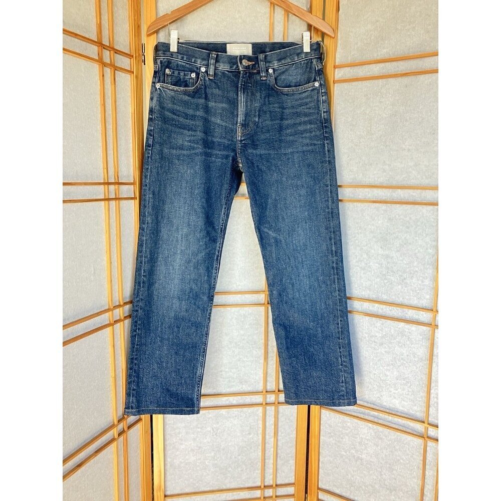 Everlane Womens 29x27” Selvedge Denim Blue Jeans Organic Cotton, Straight Leg - Picture 2 of 12